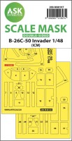 Art Scale 200-M48107 Douglas B-26C-50 Invader canopy frame paint masks (inside and outside), self-adhesive pre-cut 1/48