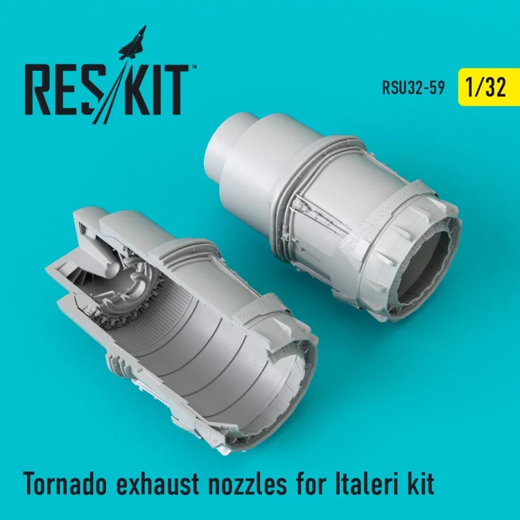 Reskit U32059 Tornado exh. nozzles for Italeri kit 1/32