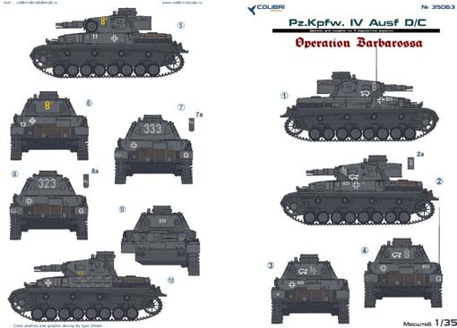 Colibri decals 35063 PzKpfw IV Ausf D/C Operation Barbarossa 1:35