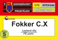 Kovozavody Prostejov EX044 Fokker C.X - upgrade PE set 1/72
