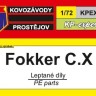 Kovozavody Prostejov EX044 Fokker C.X - upgrade PE set 1/72
