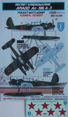 Kora Model DEC72334 Ar-196A-3 (ADMIRAL SCHEER) декали декали 1/72
