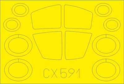 Eduard CX591 Mask 1/72 EF-111A (REV)