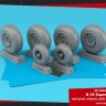 Armory ARAW48350 Boeing B-29 Superfortress mid production wheels with weighted tyres 1/48