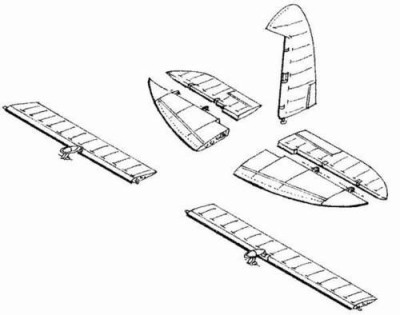 CMK 4054 D3A-1 - control surfaces set for HAS 1/48