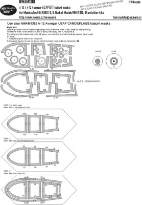 New Ware M1361 Mask A-12 Avenger II EXPERT (MODELC.) 1/48