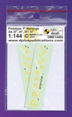 4+ Publications 14492 Decals RAF Prototype P Markings (2 sets) 1/144