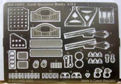Reji Model 1007 Audi Quattro Rally Photo parts 1/24