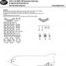 New Ware NWA-M0949 1/144 Mask C-133A, C-133B Cargomaster (RODEN) 1/144