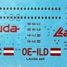 BOA Decals 44140 Decals BAC 1-11-500 Lauda Air (MARK I) 1/144