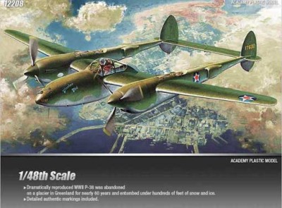 Academy 12208 Самолет P-38F &quot;Лайтнинг&quot; 1/48
