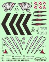 Model Maker Decals D48118 Polish F-16 NATO Tiger Meet 2018 (Kopia) 1/48