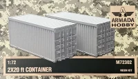 Armada Hobby M72302 20 ft Container - 2 pcs. (resin kit) 1/72