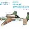 Quinta studio QD48162 He 162 (Dragon) 3D Декаль интерьера кабины 1/48