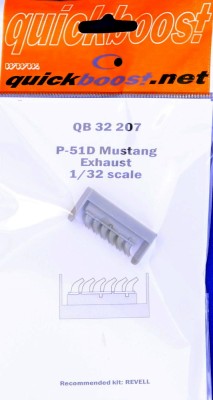 Quickboost QB32207 P-51D Mustang exhaust (REV) 1/32