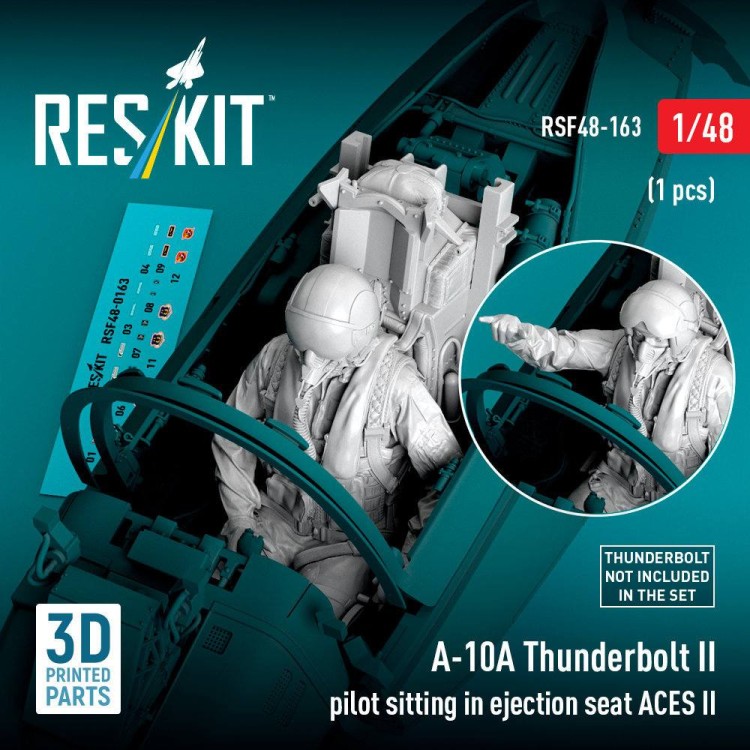 Reskit F48163 A-10A Thunderbolt II pilot sitting in ACES II 1/48