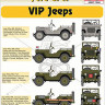 Hm Decals HMDT72041 1/72 Decals Jeep Willys MB/Ford GPW VIP Jeeps 4