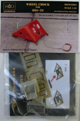 HAD PE32001 Wheel Chocks for MiG-29 (resin&amp;PE set,2 pcs.) 1/32
