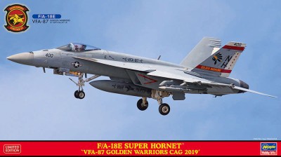 Hasegawa 02417 Современный американский истребитель F/A-18E SUPER HORNET &quot;VFA-87 GOLDEN WARRIORS CAG 2019&quot; (Limited Edition) 1/72
