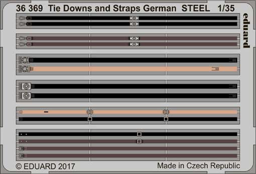Eduard 36369 Tie Downs and Straps German STEEL 1/35