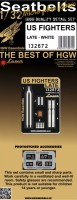 HGW 132672 Seatbelts US Fighters late White (laser) 1/32