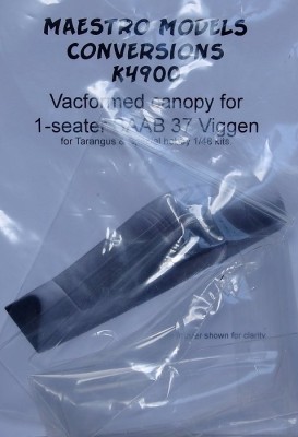 Maestro Models MMCK-4900 1/48 Vacu canopy SAAB 37 Viggen one-seater (TARA)