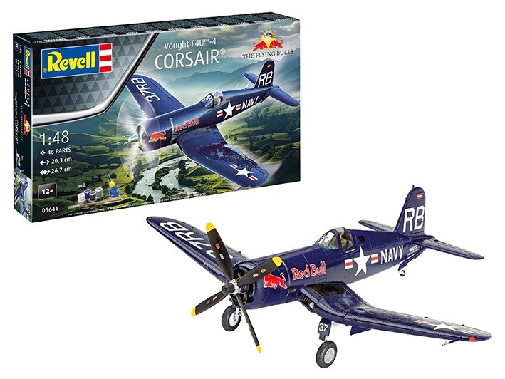 Revell 05641 Vought F4U-4 Corsair: Flying Bulls 25th Anniversary Gift Set 1/48