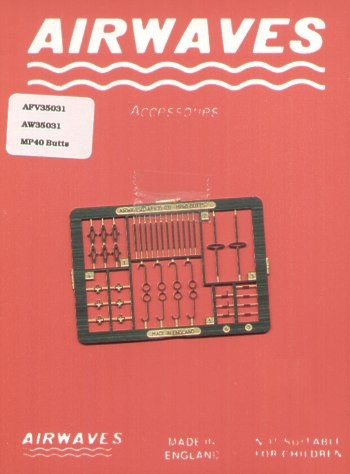 Airwaves (etched) AEC35031 German MP-40 machine pistol butts and accessories: Universal 1/35