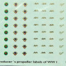 LF Model C72158 Decals British producer propeller labels V. 1/72