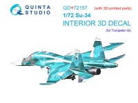 Quinta Studio QD+72157 Су-34 (Trumpeter) (с 3D-печатными деталями) 1/72