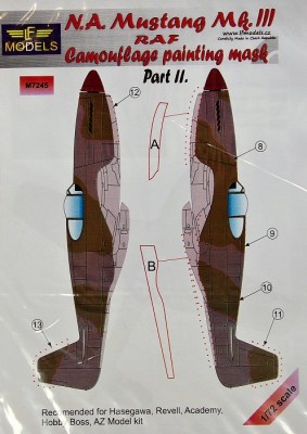 LF Model M7245 Mask N.A. Mustang Mk.III RAF Pt.II (HAS/REV) 1/72