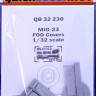 QuickBoost QB32230 MiG-23 FOD covers (TRUMP) 1/32