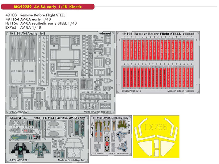 Eduard BIG49289 AV-8A early (KINETIC) 1/48
