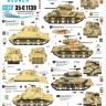 Star Decals 35-C1139 Sherman Mk.II and Mk.III in North Africa and Middle East 1942-43. HQ 9th A.Bde, Kings own Hussars, Warwickshre Yeomanry, Royal Wiltshire Yeomanry.British 9th Armoured Brigade 1/35