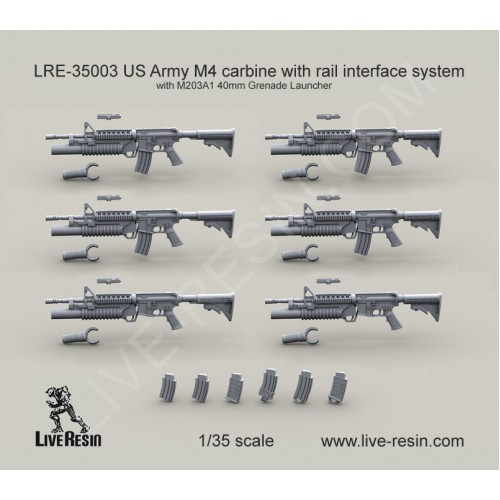 LiveResin LRE35003 US Army M4 carbine 1/35