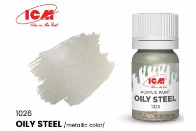 ICM C1026 Промасляная сталь(Oily Steel), краска акрил, 12 мл