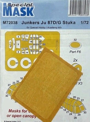 Special Hobby M72038 Mask for Junkers Ju 87D/G Stuka (SP.H./ACAD) 1/72