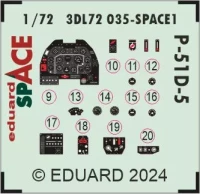 Eduard 3DL72035 P-51D-5 SPACE (EDU) 1/72