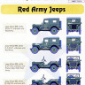 Hm Decals HMDT72036 1/72 Decals Jeep Willys MB/Ford GPW Red Army 2
