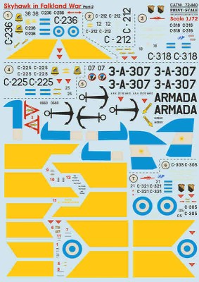 Print Scale C72440 Skyhawk in Falkland War, Part 2 (wet decals) 1/72