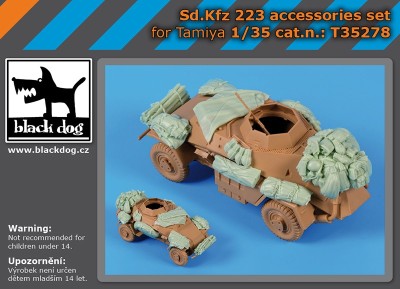 Black Dog T35278 Sd.kfz.223 accessories set (designed to be used with Tamiya kits) 1/35