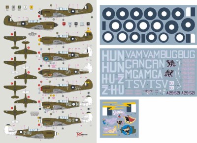 Dk Decals 32024 P-40N Kittyhawk in RAAF o. N.Guinea&amp;Australia 1/32