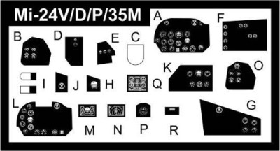 Ace Model E7257 Mi-24 V/D/P, Mi-35M (interior set for Zvezda kit) 1/72