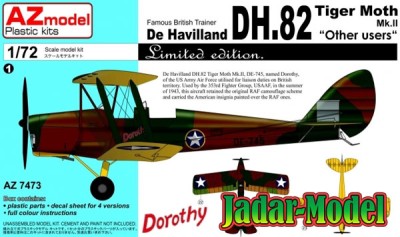 AZ model 74073 DH.82 Tiger Moth Mk.II &quot;Other users&quot; 1/72