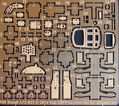 NH Detail NHA72-023 Yakovlev Yak-28PP Interior Set 1/72
