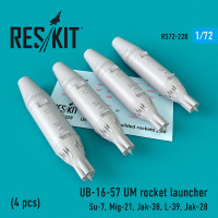 Reskit RS72-0228 UB-16-57 UM rocket launcher (4 pcs) Su-7, Mig-21, Jak-38, L-39, Jak-28 1/72