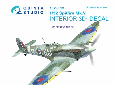Quinta studio QD32030 Spitfire Mk.V (для модели Hobbyboss) 1/32