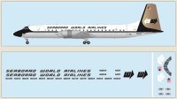 F-rsin Plastic FRP4119 Canadair CL-44 - Seaboard World Airliners Includes a laser-printed and silk-screened decal 1/144