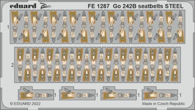 Eduard FE1287 Go 242B seatbelts STEEL (ICM) 1/48