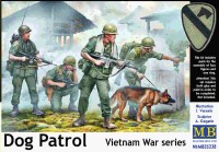 Master Box 35238 Dog Patrol, Vietnam War Series (4 fig. & dog) 1/35